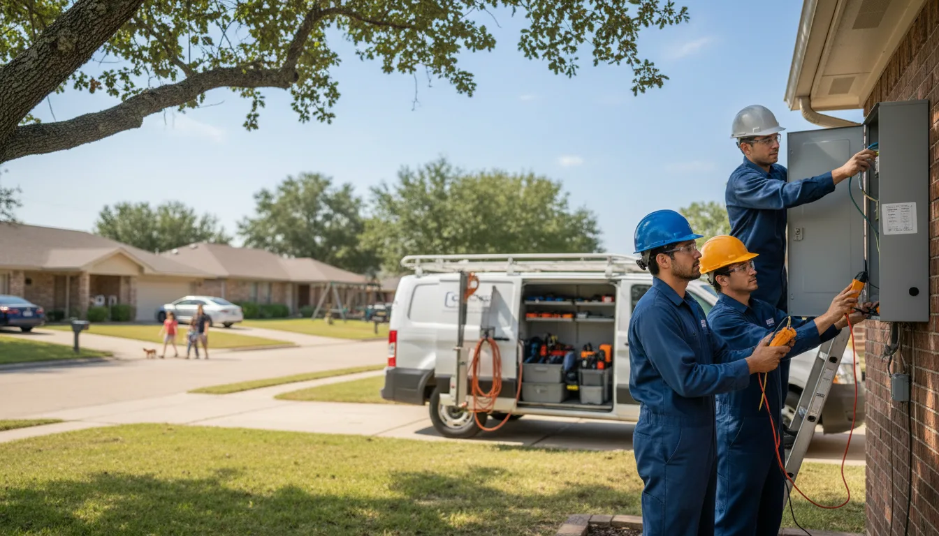 Certified electrician providing emergency electrical services in Stephenville, TX